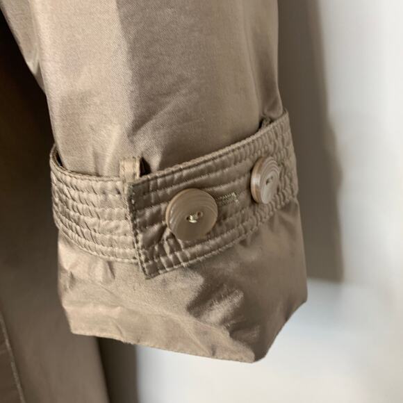 Vintage 80s Taupe Trench Coat ? Rain Jacket Sz 16 Large XL - Picture 7 of 7